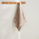 cream bath towel