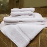 white bath towel