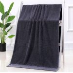 dark gray bath towel