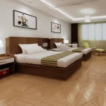 two beds in a luxry room