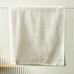 half white bathroom towel