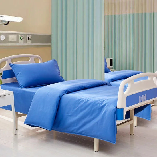 Blue bed sheets for patients Wholesale Twin XL bedsheet sets, ideal for hospitality and healthcare sectors in UK, USA, Australia, and Canada.