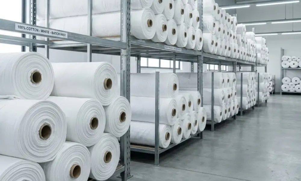 Fabric rolls in the manufacturer