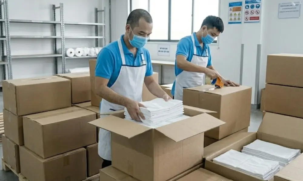 Products packaging department